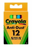 Bezprašná farebná krieda, 12 farieb CRAYOLA