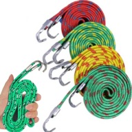 GUMOVÉ LANÁ NA UPEVNENIE BATOŽINY, ELASTICKÉ S HÁKMI, PÁSKY, 150 cm, 4 ks.