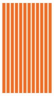 Samolepky PRUHY 2cm Oranžové