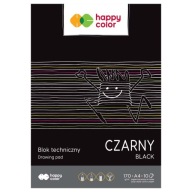 Happy Color technický blok čierny A4 170g 10a