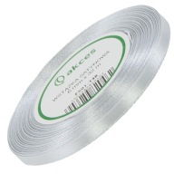 Strieborná saténová stuha 6mm - 32mb