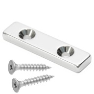 NEODYMOVÝ MAGNET NA SKRUTKU 40x10x4 S OTVOROM 7/3,5