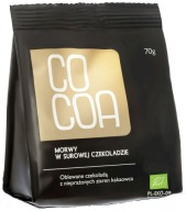 Moruše v surovej čokoláde BIO 70 g kakaa