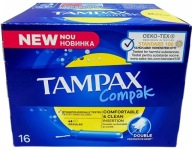 TAMPAX Compak x16 REGULAR zavádzacie DOUBLE tampóny
