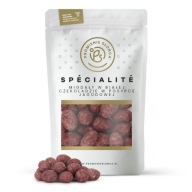 Mandle v belgickej BIELEJ ČOKOLÁDE s BERRY polevou 200 g