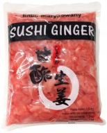 Ázijské kuchynské nakladané zázvorovo ružové sushi 1,5 kg
