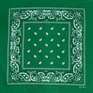 Bandana bandana bandana zelená paisley šatka