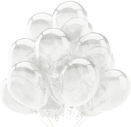 Pastelové balóny, TRANSPARENT, 1-99 narodeninová oslava, 10 ks