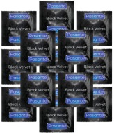 Pasante Black Velvet čierne latexové kondómy, sada 25 ks