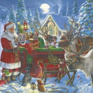 Vianočné ozdoby na obrúsky Vianočný stromček sane Santa Claus 20ks Vianoce