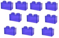 LEGO Brick 1x2 trans fialová 3004 3065 -10 ks