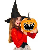 Halloween tekvicové zuby 18 ks.