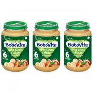 Bobovita Dezert Jablká banánová kaša z ovsených vločiek 3x190g