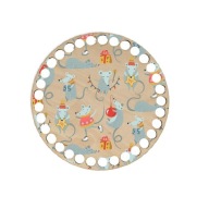 BSZ656-UV Podstavec košíka - potlač, kruh 15 cm - sviatky