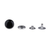 Zapínanie na patentku PEARL BLACK 17MM strieborná 813