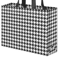 Ekologická nákupná taška z látky houndstooth 34x10x25cm