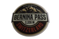 NÁLEPKA BERNINA PASS ŠVAJČIARSKO 6,6 x 6,6 cm UNIKÁTNA KOLEKCIA