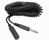 SPIRAL predlžovací kábel veľký jack 6,3 stereo 5m káblová zásuvka (1185a)