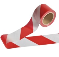 VÝSTRAŽNÁ PÁSKA BIELA ​​A ČERVENÁ 75mmX100 m