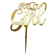 Topper Je to baby shower Golden Plexi
