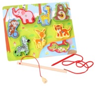 Drevené puzzle SAFARI ANIMALS 3v1, rybárske 4712