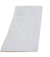 Samolepiace čiapky na nábytok F501 White MIX priemer 10, 14, 20, 40