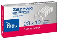 KANCELÁRSKE SVORKY 23/10 sada 500 kusov Tetis ZOŠÍVANIE VEĽA STRÁN