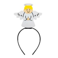 ANJELSKÁ ČELENKA, ANJELSKÝ OUTFIT, CHLAPEC, BIELY FILT