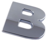 ZNAK PÍSMENO CHROMOVANÉ PÍSMENO B B VEĽKÉ 5,6 cm E5F43