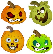 NÁLEPKY NA OKENNÉ ZRKADLOVÉ SKLO HALLOWEENSKÉ TEKVINY