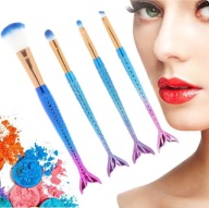 MERMAID MAKEUP BRUCHES SET BRUSH BRUSH, 4 ks.