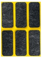 PODLOŽKY SAMOLEPIACE PLSTENÉ 25x60 PODLOŽKY ČIERNA 6 ks.