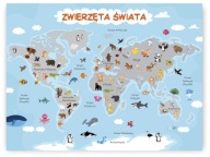 Zvieratá sveta pre deti Obrazový plagát 21x30