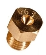 Tryska na plynovú varnú dosku, štandardný závit M6/0,75, veľkosť otvoru 0,63 mm