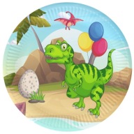 Papierové taniere Dinosaur T-Rex Happy DINO birthday 18 cm 6 ks