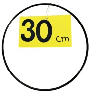 Hrubá 5 mm drôtená makramé obruč ČIERNA 30 cm
