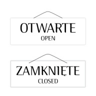 Laminovaný nápis OTVORENÉ ZATVORENÉ-OTVORENÉ/ZATVORENÉ