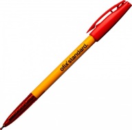 Červené OFIX Standard BALLPOINT 0,7 mm, tradičné kancelárske pero s klipom