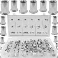 OCEĽOVÉ NITOVACIE MATICE VEĽKÁ SADA OCEĽOVÝCH NITOVACÍCH MATIC M3-M10 150 KS