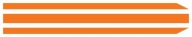 Nálepky na motorku STRIPES 30cm Orange #2