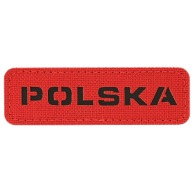NÁŠIVA ZNAK POĽSKA LASEROVÝ REZANÝ VELCRO M-Tac 25x80 ČERVENÁ ČIERNA