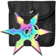 Vrhací nôž SHURIKEN STAR DART 6 RAINBOW KRYT N402B