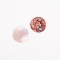 Perleťový gombík / konkávny / svetloružový / 20 mm / 607