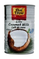 Svetlé kokosové mlieko, kokosové mlieko 400ml RealThai