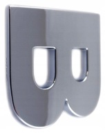 X5C39 PÍSMENO CHROME B b VEĽKÉ 5,6 cm ZNAK PÍSMENO