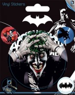 Nálepky pre chlapcov DC Comics Batman a Joker Set 10x12,5 cm 5 ks
