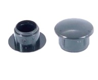 12 mm - GRAFITOVÁ RAL 7016 - TECHNOLOGICKÁ Zátka s otvormi, plast, 50 ks