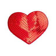 Flitrová nášivka Heart Red Flitrové srdce