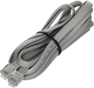 RJ12 telefónny kábel 2m, šedý plochý, 6P6C