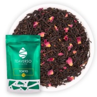 ČIERNY LISTOVÝ ČAJ EARL ŠEDÁ RUŽA Okvetné lístky RUŽE TOKYO TEAVERSO 50G